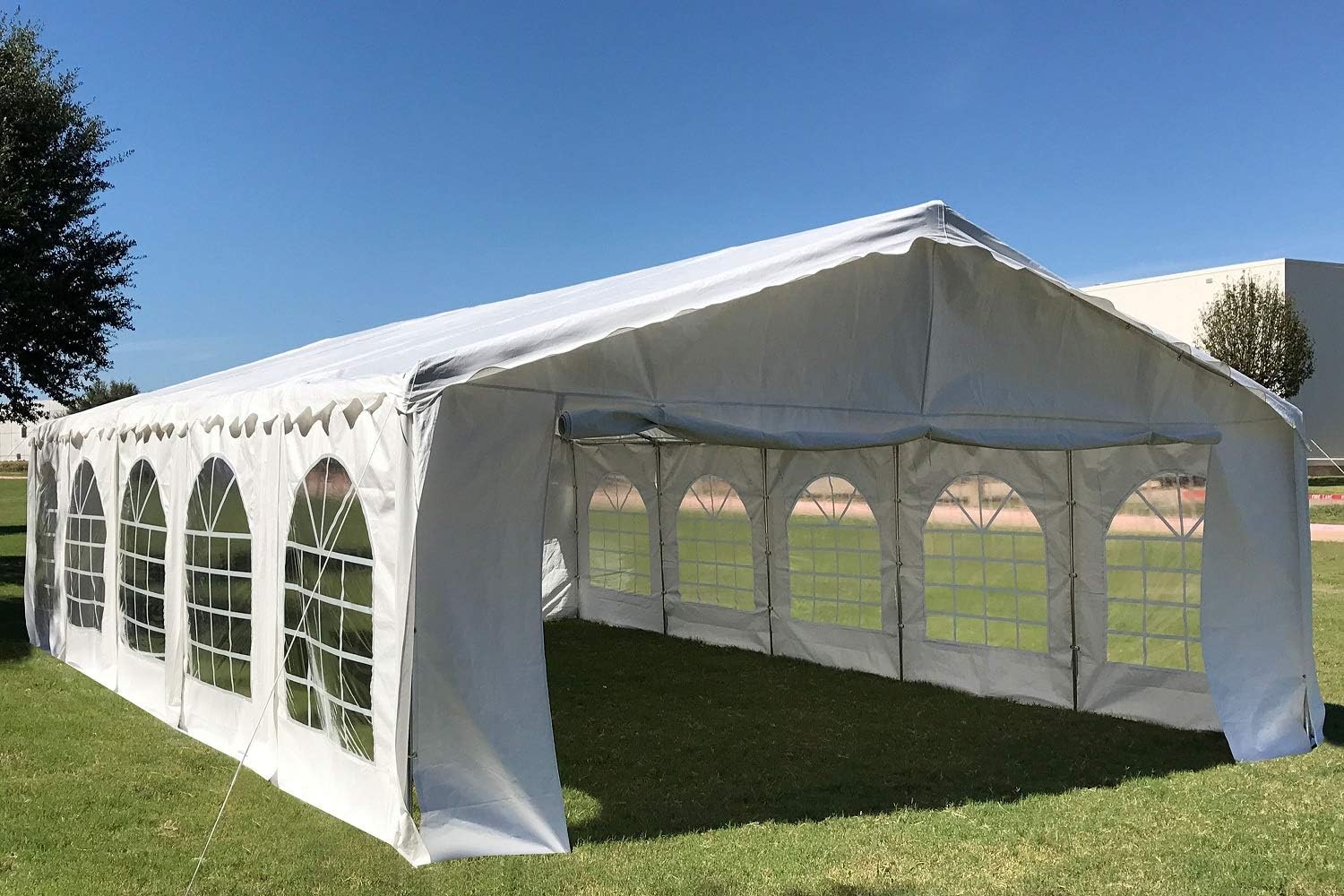 Delta 32'x16' Budget PE Tent Tents for Parties + 2 Long Bags + 1 Short Bag, Outdoor Large Commercial Canopy,carpas para Fiestas,Wedding Event Tent for Patio Outdoor Garden Events