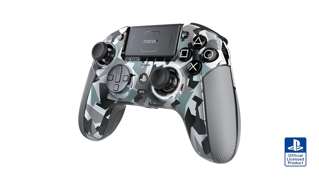 NACON Revolution 5 Pro Officially Licensed PlayStation Wireless Gaming Controller for PS5 / PS4 / PC - Hall Effect, Trigger Stops, Mappable Buttons, Bluetooth Audio - Arctic Camo