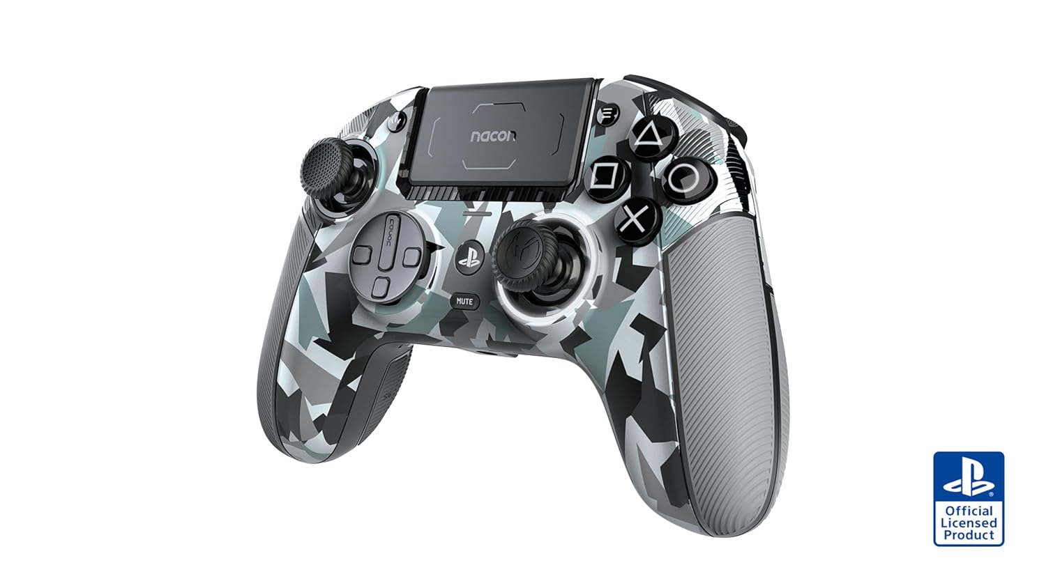 NACON Revolution 5 Pro Officially Licensed PlayStation Wireless Gaming Controller for PS5 / PS4 / PC - Hall Effect, Trigger Stops, Mappable Buttons, Bluetooth Audio - Arctic Camo