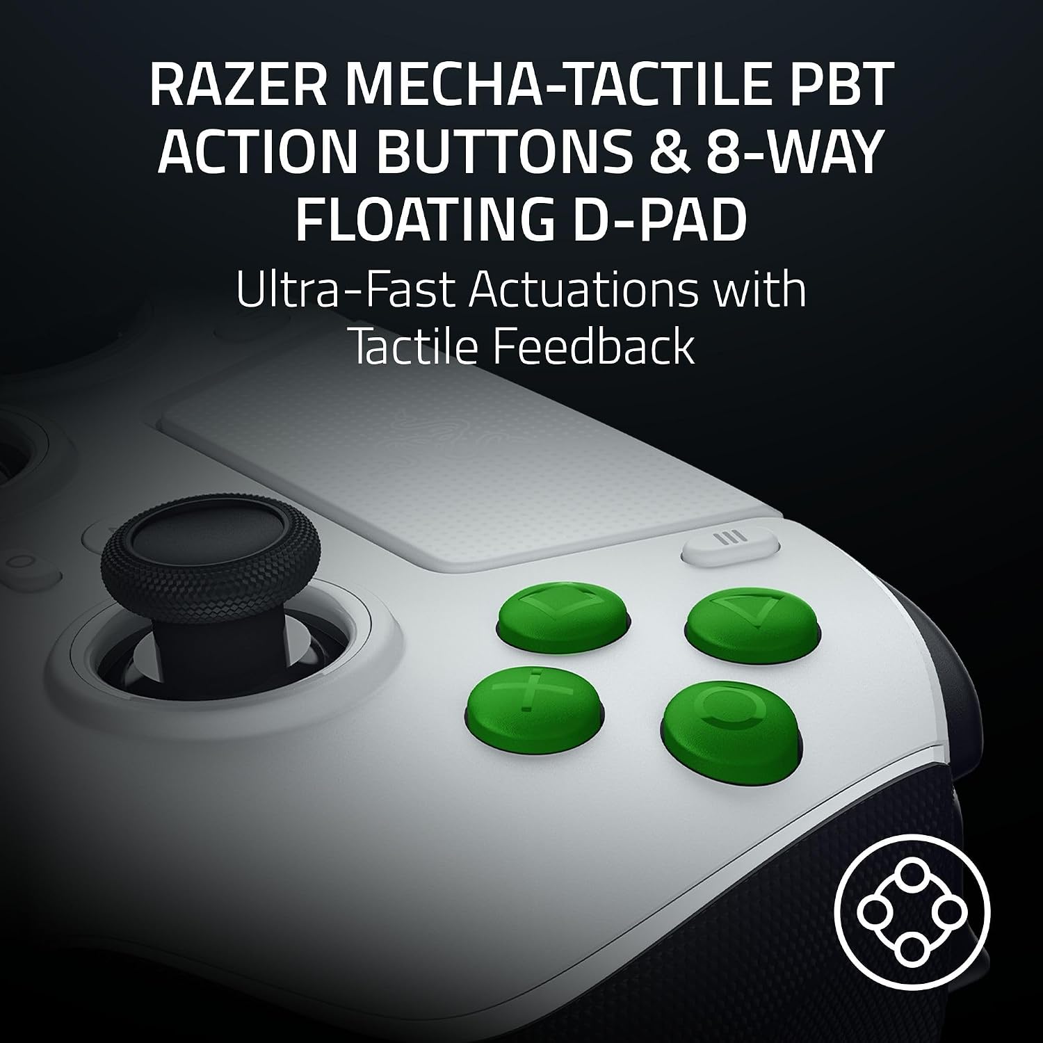 Razer Raiju V3 Pro Wireless Esports Controller – Officially Licensed for PlayStation, Lag-free Esports Grade Performance, 6 Remappable Buttons, TMR Thumbsticks, Fast Triggers, for PS5 & PC – White