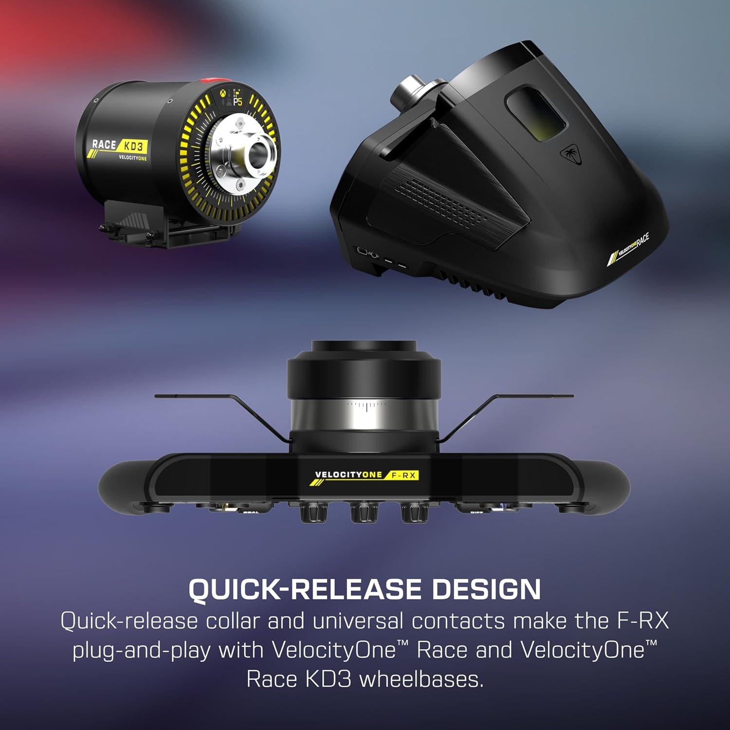 Turtle Beach VelocityOne F-RX Formula Wheel for Xbox Series X|S, Xbox One & Windows PC – For VelocityOne Race & VelocityOne KD3 Wheelbases, Hall-Effect Clutch Paddles, Magnetic Paddle Shifters, Black
