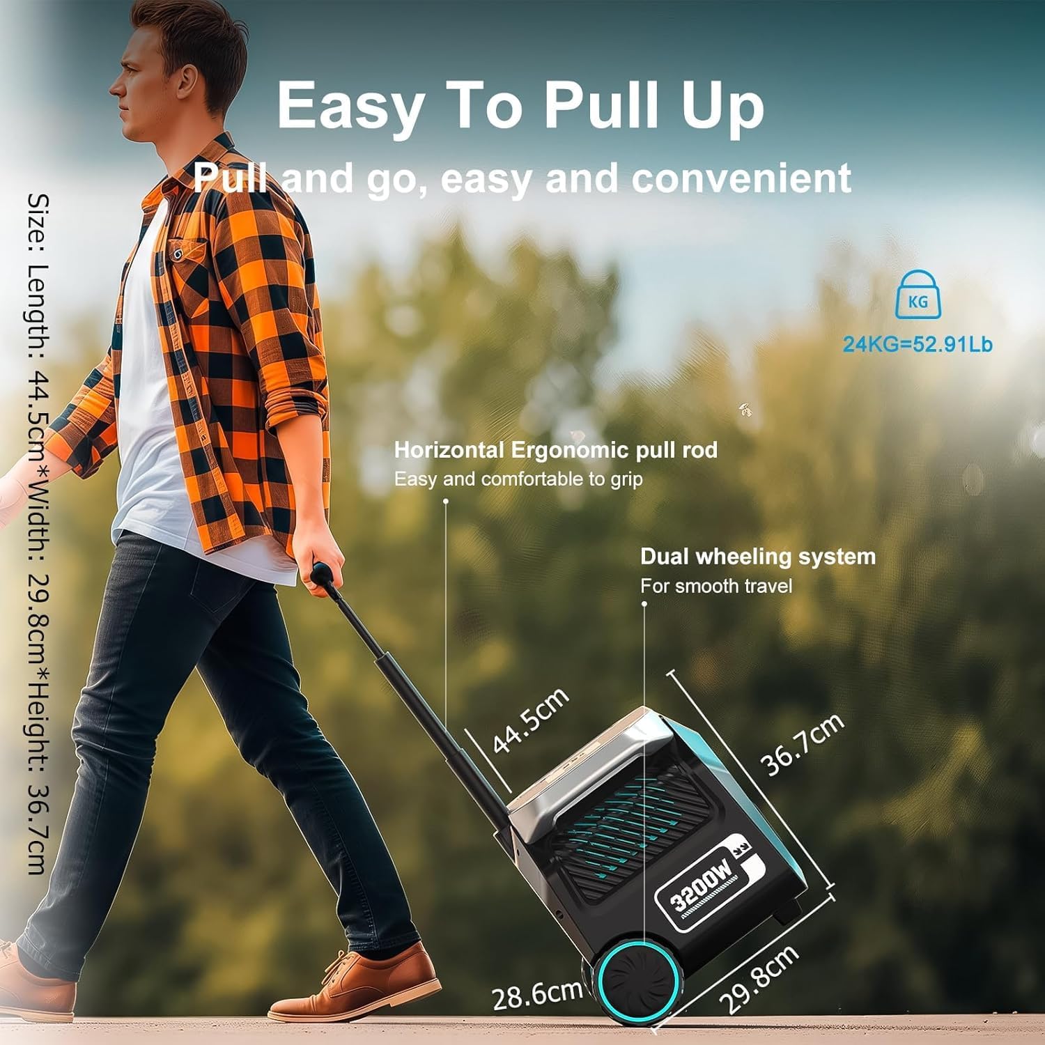 IEE 3200W Portable Power Station P3200 with 1x200W Solar Panel, 2048Wh Solar Generator, 1800W AC Charging, AC Outlets x 4, LiFePO4 Battery Power Station for Home Backup, Camping, RV, Emergency
