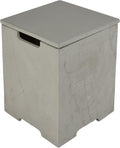 AMS Fireplace | Elementi Square Space Gray Propane Tank Cover | Concrete GFRC base | 15.9 × 15.9 × 20.5 inches | Suited For METEORA and CAPERTEE Fire Pit Tables