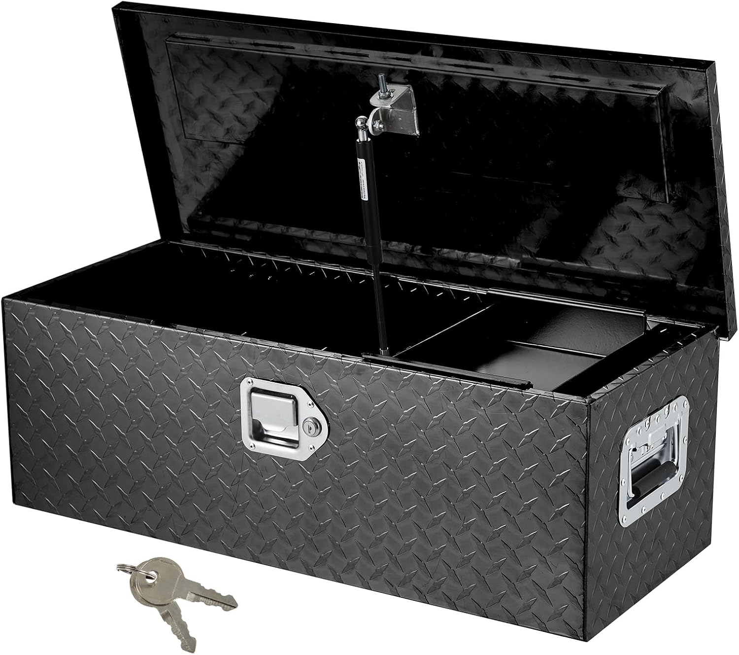 GarveeTech 30' Truck Bed Tool Boxes,Heavy Duty Aluminum Truck Toolboxes with Sliding Shelf,Waterproof Storage Tool Box Chest Box Organizer for Pickup,Truck Bed,RV,Trailer,Black