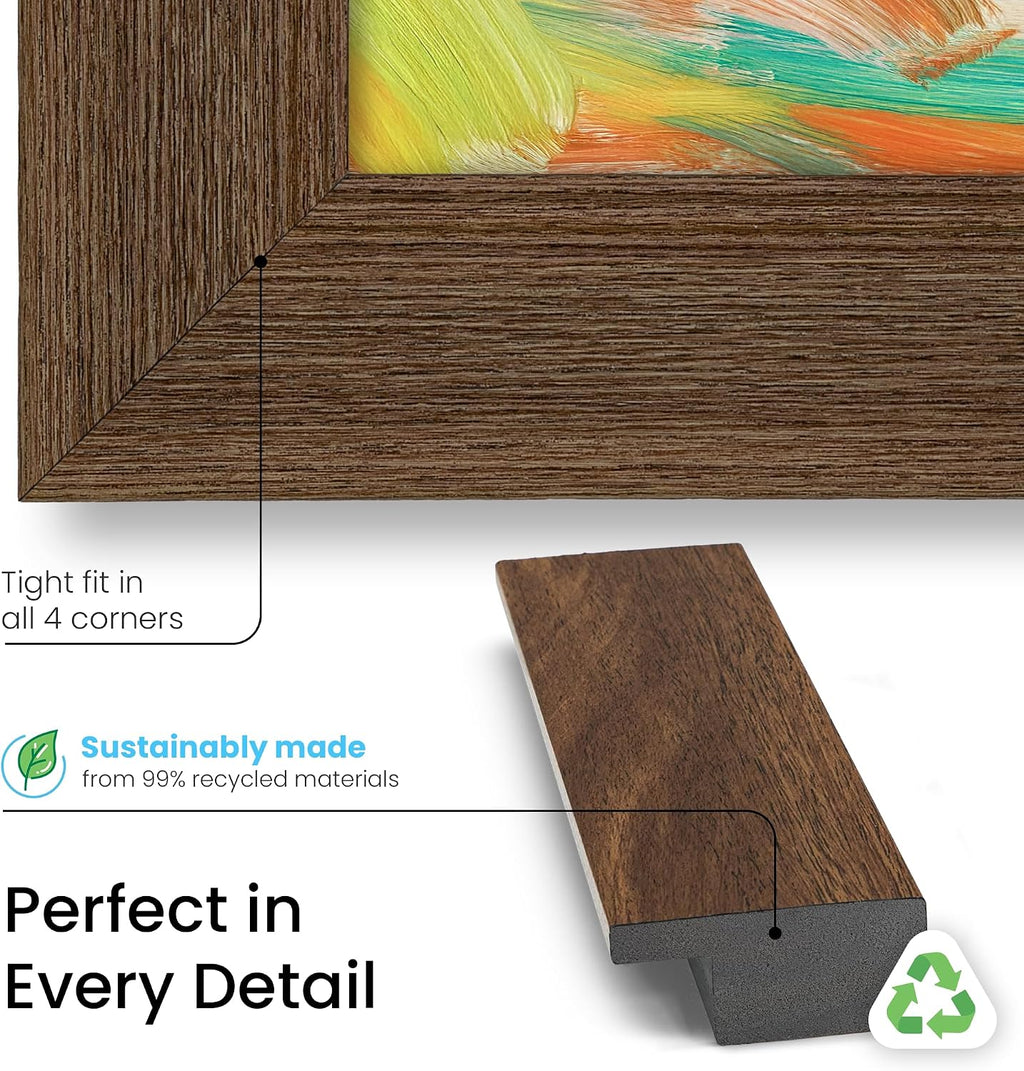 Museum Walnut 85' Slim Deco TV Frame - Compatible ONLY with Samsung The Frame TV and Pro TVs (Fits 2021-2026, LS03A, LS03B,LS03C,LS03D,LS03FA,LS03FW)