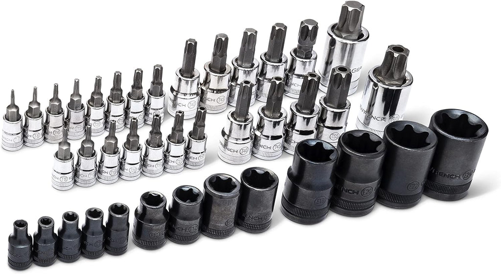 GEARWRENCH 49 Piece 1/4', 3/8', 1/2' Drive Torx Bit Socket Master Set - 89087