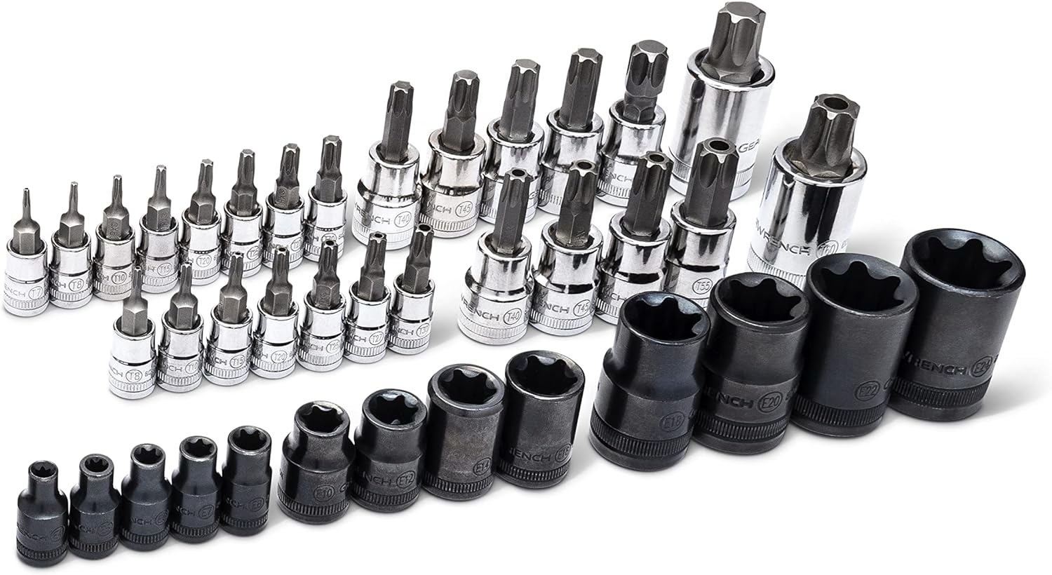 GEARWRENCH 49 Piece 1/4', 3/8', 1/2' Drive Torx Bit Socket Master Set - 89087