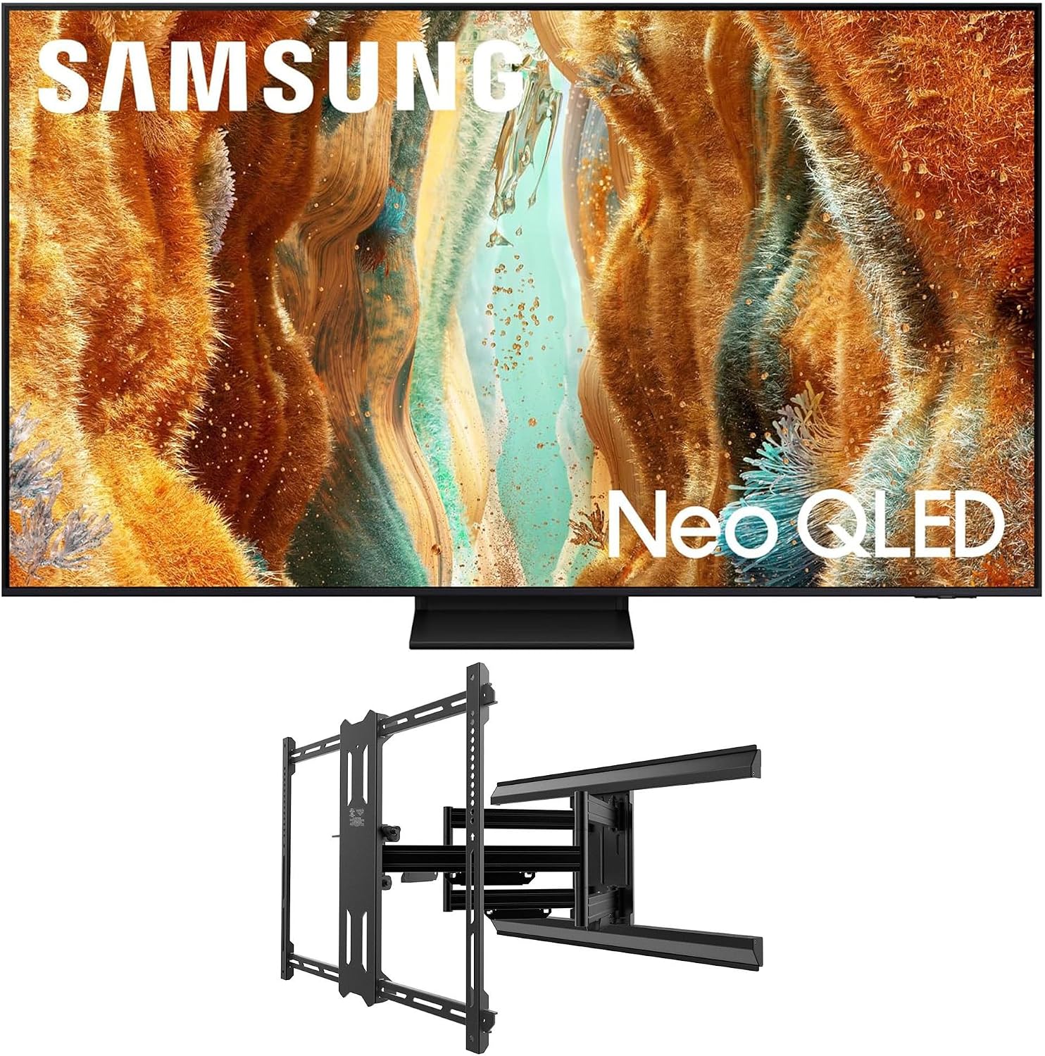 Samsung QN85QN70FAFXZA 85 Inch Neo QLED 4K Smart TV with a Kanto PMX700 Pro Series Full Motion Dual Stud Mount (2025)