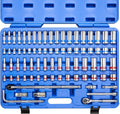 Neiko 02472A 3/8-Inch-Drive Colored Mechanics Tool Ratchet, Socket Set, 76-Piece Standard and Deep SAE Sizes 1/4' to 1' Metric Sizes 6 mm to 24 mm Made with CrV Steel for Auto Repair