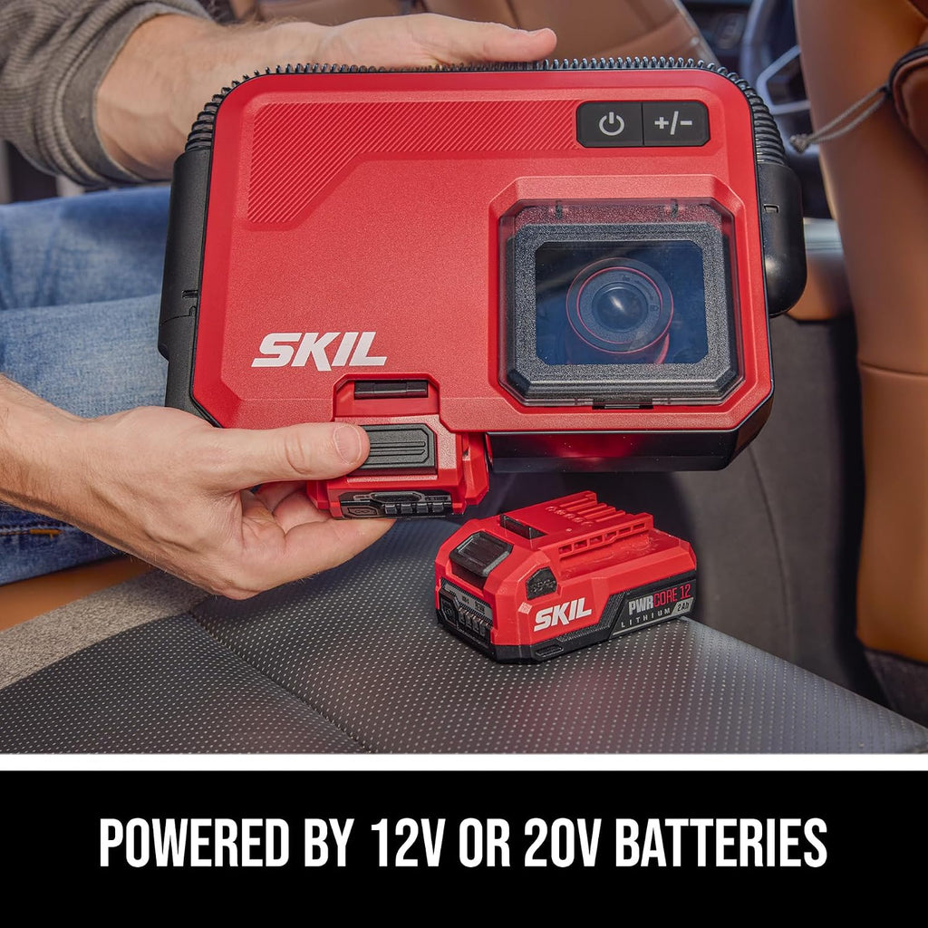 SKIL Brushless Slim Vacuum 20V Kit Including 2.0Ah Battery and USB-C Charger-VA1200D-10
