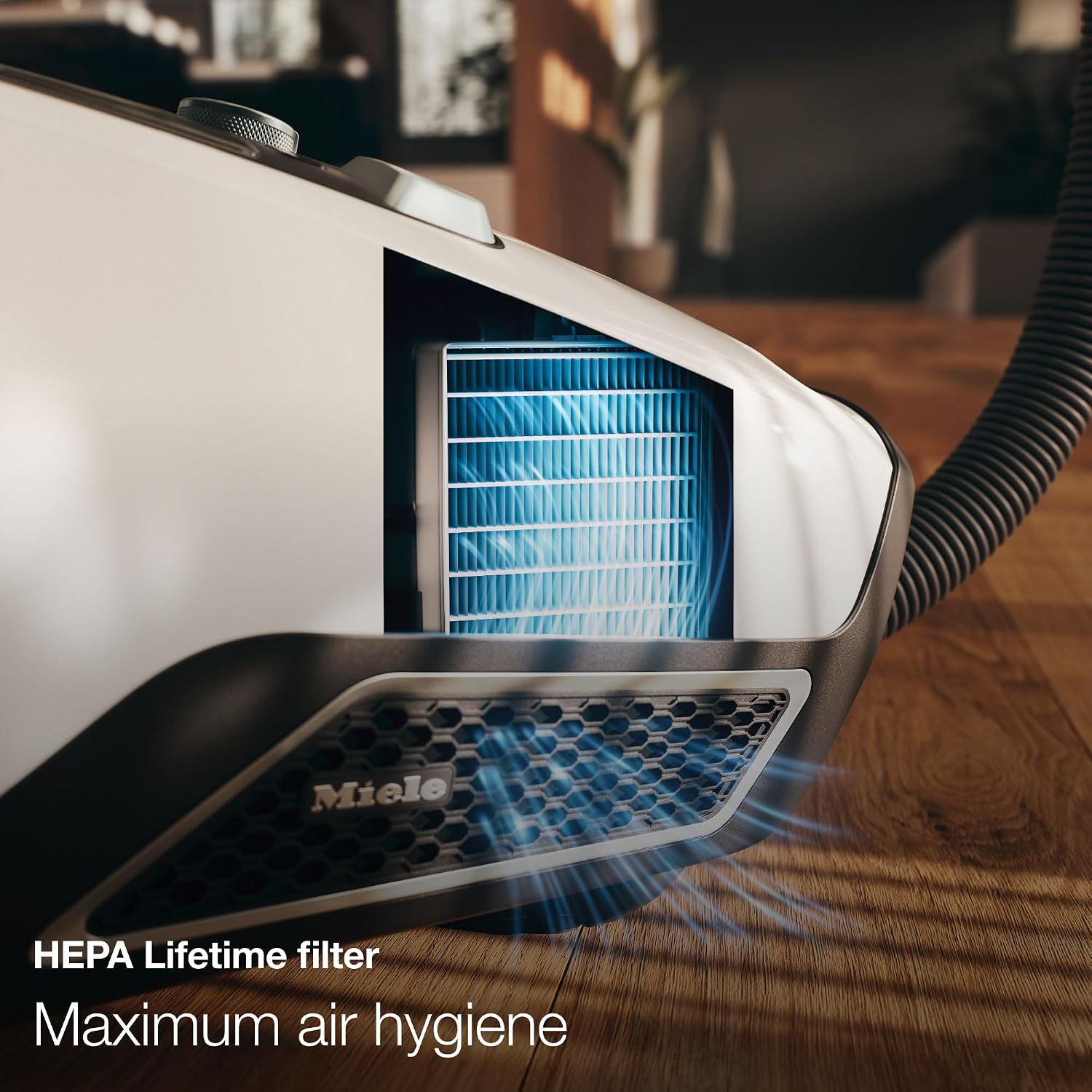Miele Blizzard CX1 Pure Suction Bagless Canister Vacuum Cleaner with AllTeQ Universal Floorhead and Parquet Twister Floorhead, 1200 W, Graphite Gray – 10829430