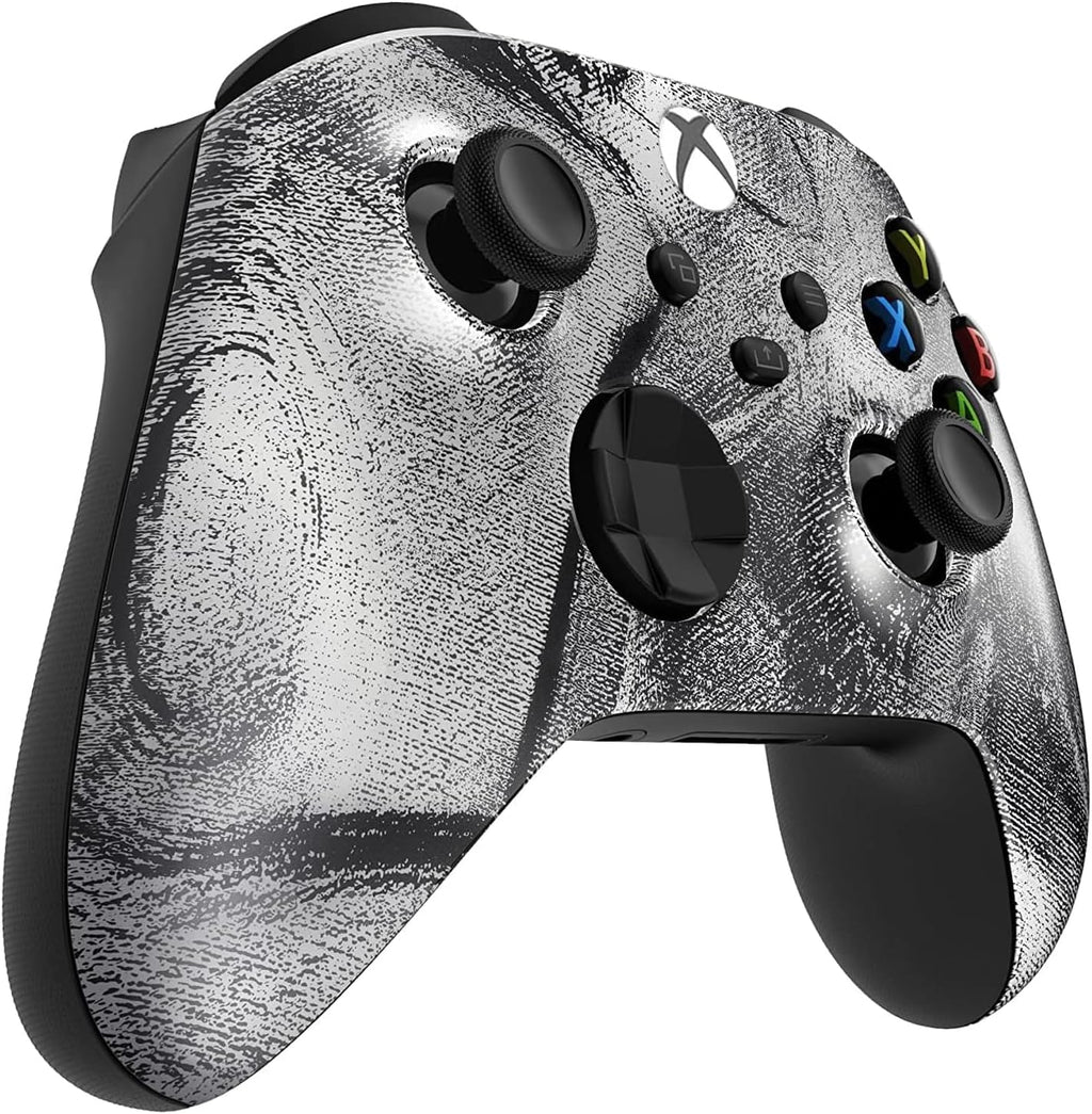 Custom Controllerzz Wireless Controller for Microsoft Xbox Series X/S & Xbox One - Soft Touch Feel - Custom Series X/S Controller (X/S Silver Swirl)