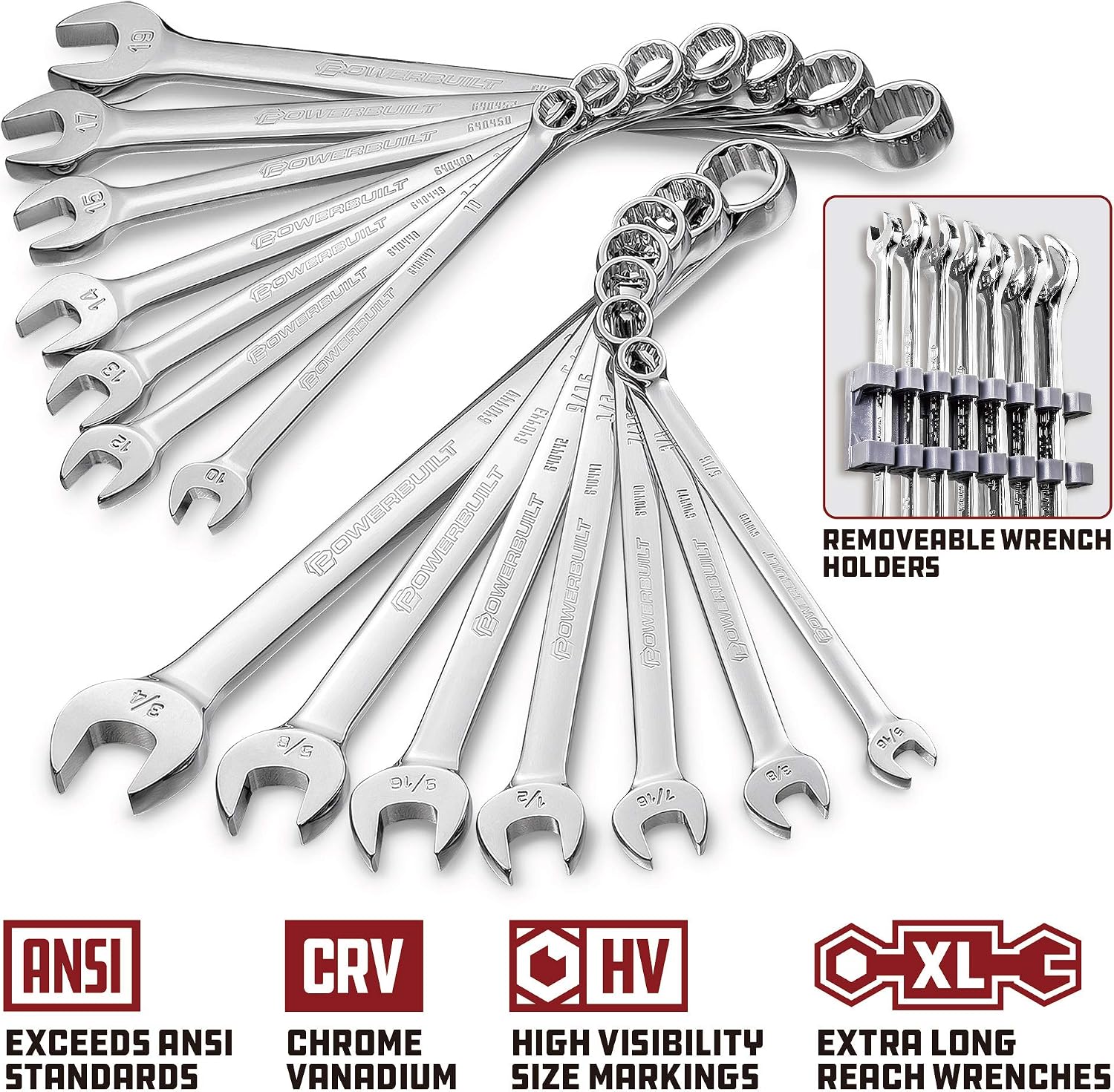 Powerbuilt 200 Piece 1/4-inch, 3/8-inch, and 1/2-inch Drive Mechanics Tool Set - with SAE and Metric Socket Set, Powerbuilt XT 90 Tooth Seal-Head Ratchets, including Case - 642472