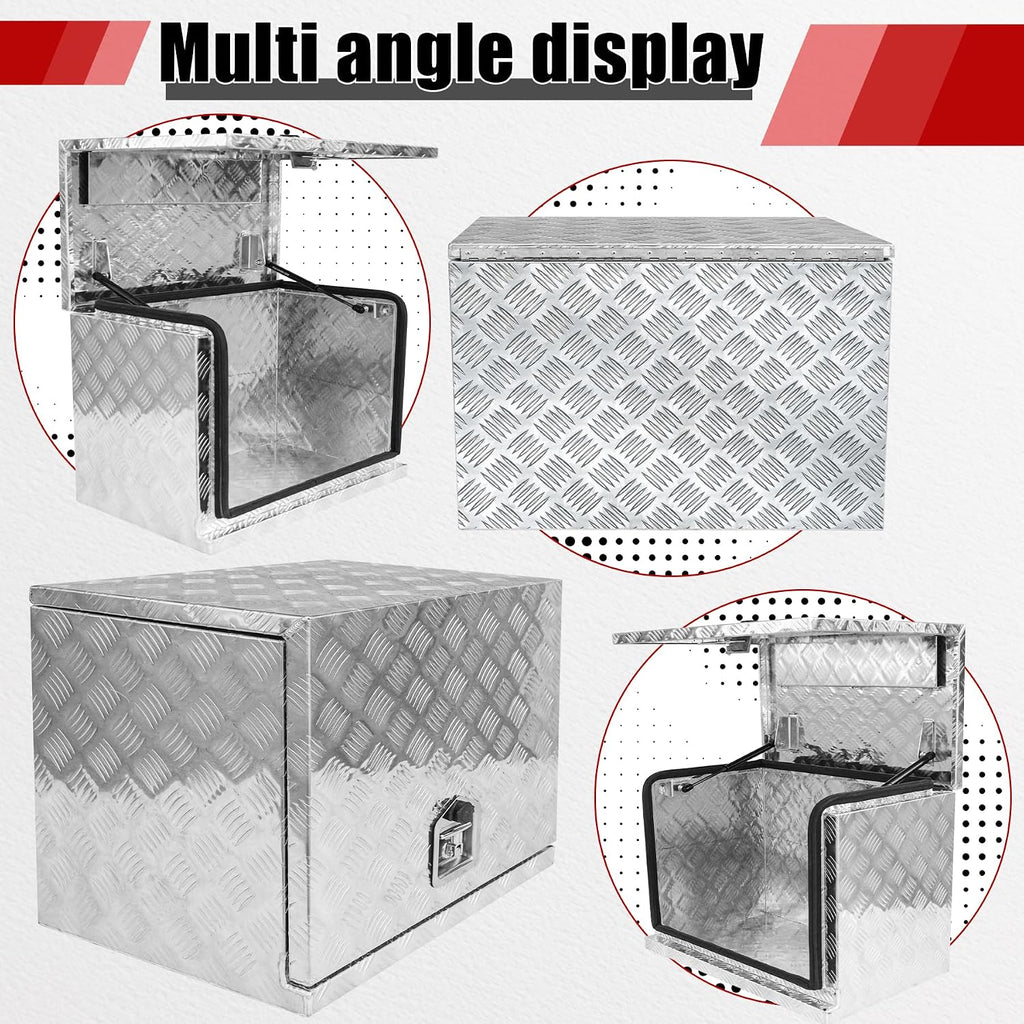 29.5x19.7x21.7 Inch Aluminium Generator Toolbox Heavy Duty Generator Storage Box Fully Sealed with Lock and Keys suitable for RV Garage