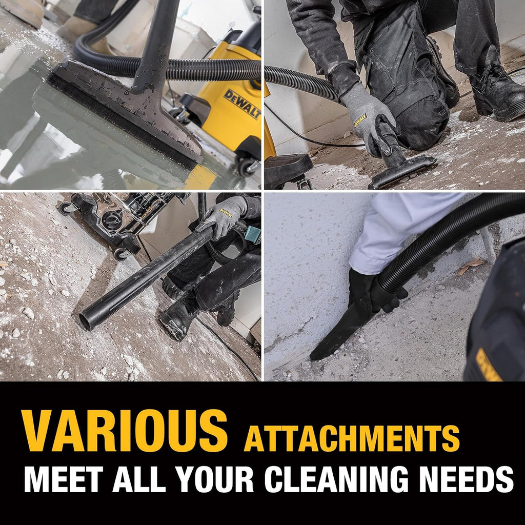 DEWALT 6 Gal Stealthsonic Shop Vacuum Wet and Dry, 5 Peak HP Shop Vac with Poweful Suction, Ultra-Quiet Shopvac Wet Dry Vacuum Cleaner with 6 Dust Bages for Home, Jobsite, Workshop, Garage and Auto