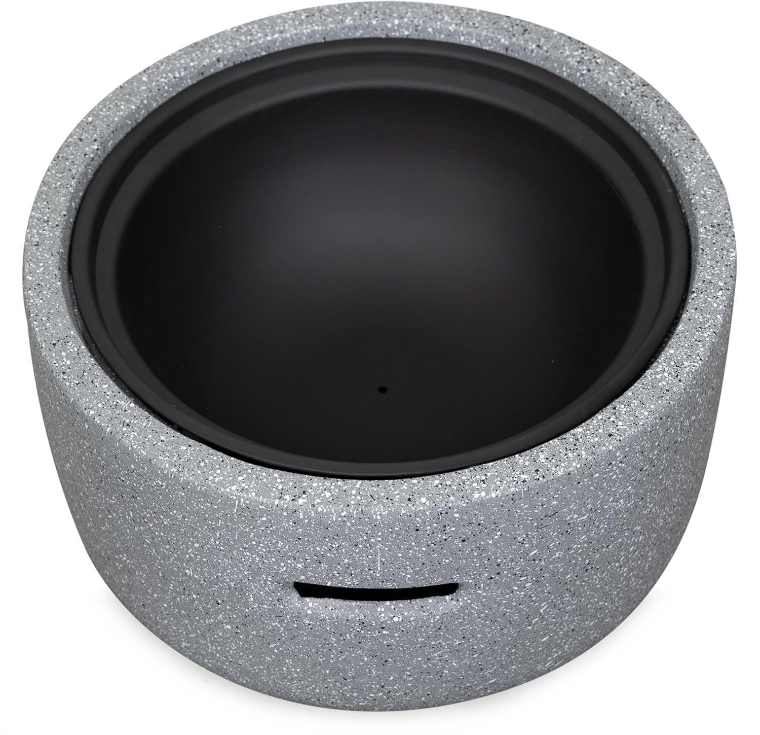 Alpine Corporation QFC334 Contemporary Gray Woodburning Firepit with Lid & Wood Poker, Decor for Patio & Deck, 16' H, Gray