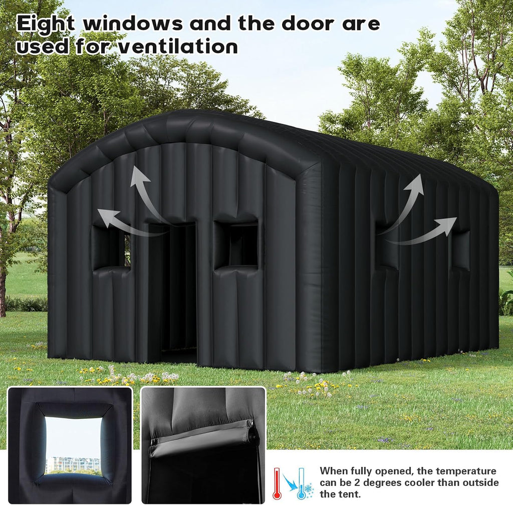 EROMMY 20x16.5x12 FT Large White Inflatable Nightclub, Blow Up Party Tent Portable with 950W Blower, Disco Night Club Tent for Adult Birthday Party Business Rental