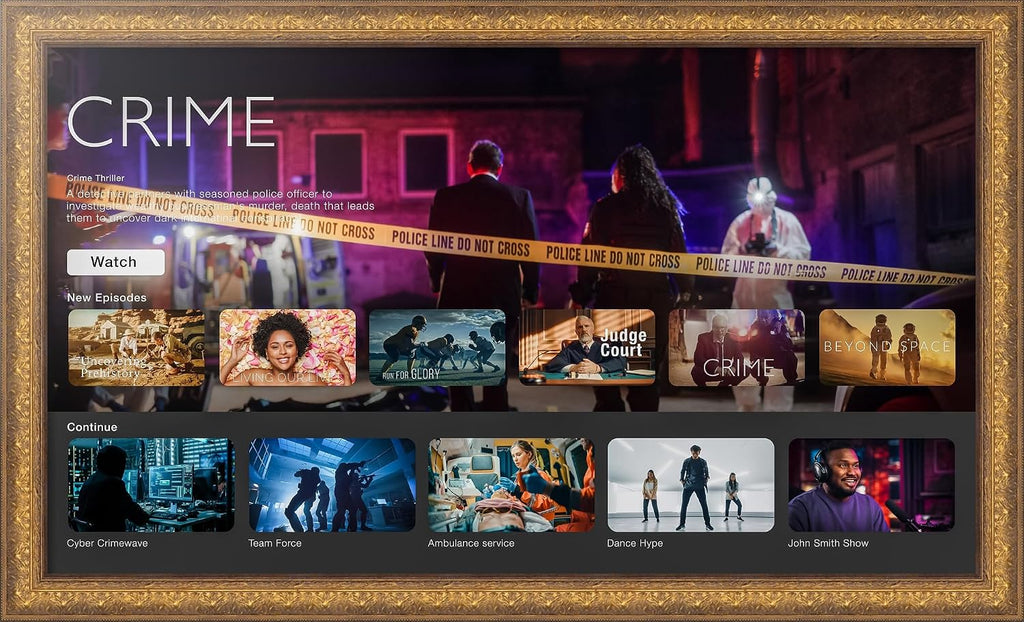 ArtToFrames Framed TV for Samsung Frame TV 55 inch. This Wide Frame is Gold Leaf Flower and is Compatible with the the FrameTV and Pro (Fits 2021-2025 FrameTV, 55 inch) WOMTV-5220-TV-27.91x48.74_ST