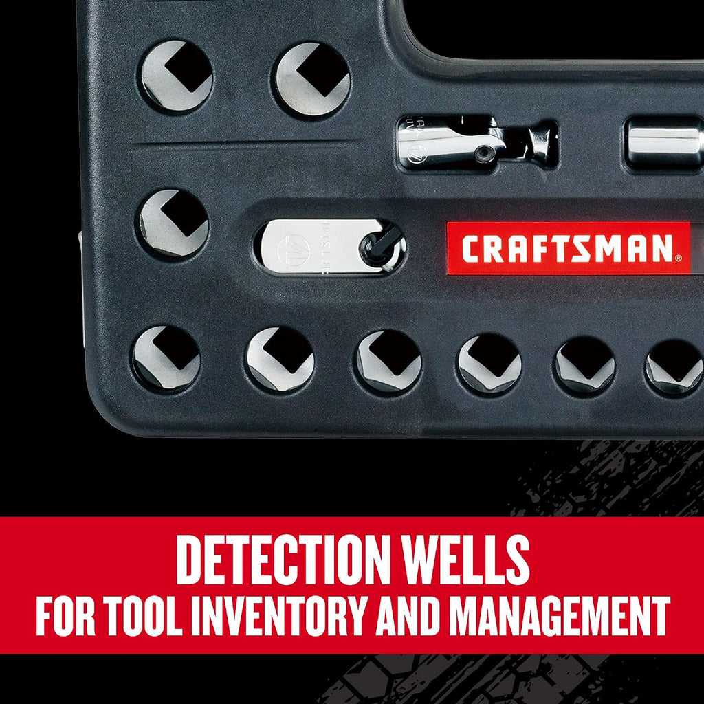 CRAFTSMAN V-SERIES Socket Set, Shallow SAE, 1/2 Inch Drive, 21 Piece (CMMT45754V)