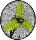 Pro 24' Industrial Wall Mount Fan, 9500 CFM High Velocity Metal Wall Fan, IP44 Waterproof Oscillating 3-Speed Outdoor Commercial Fan for Garage, Warehouse, Patio, Workshop