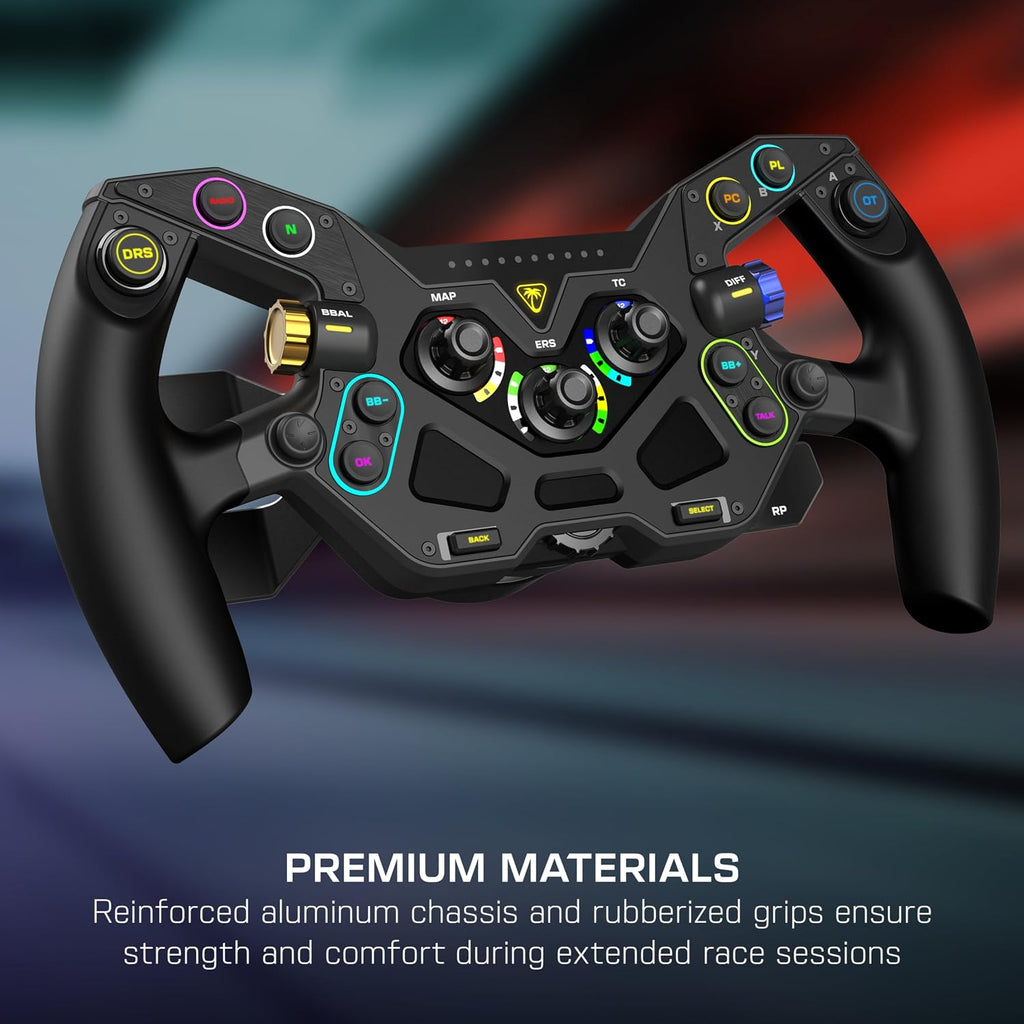 Turtle Beach VelocityOne F-RX Formula Wheel for Xbox Series X|S, Xbox One & Windows PC – For VelocityOne Race & VelocityOne KD3 Wheelbases, Hall-Effect Clutch Paddles, Magnetic Paddle Shifters, Black