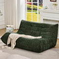 Bean Bag Chairs for Adults Giant Bean Bag Chair Memory Foam BeanBag Chair Bean Bag Sofa with Filler Faux Fur Fireside Beanbags Lazy Sofa for Living Room Bedroom Office (Green Chenille, Loveseat)