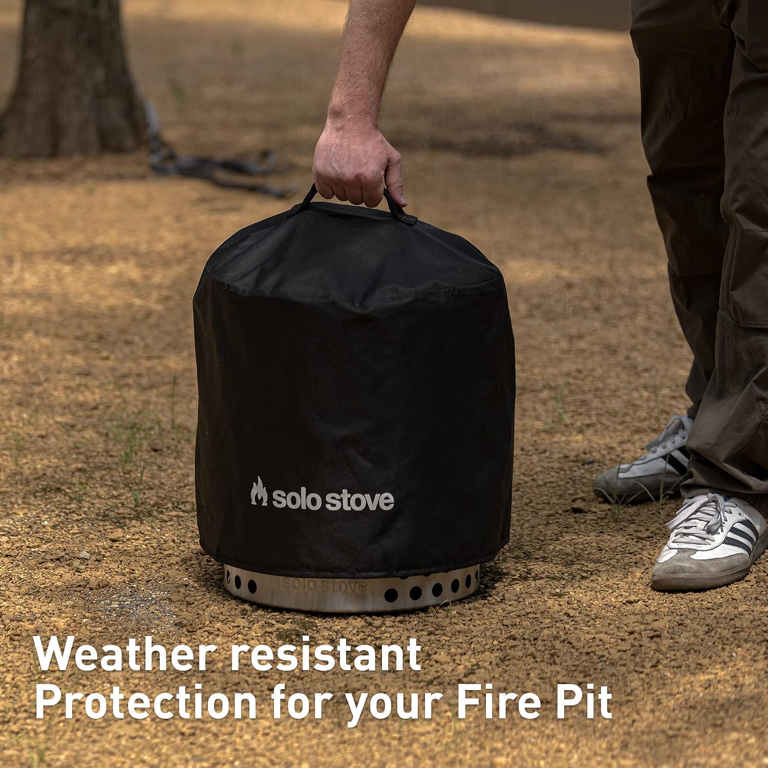 Solo Stove Ranger Big Yard Bundle | Includes Fire Pit, Stand, Shield & Shelter | Perfect for 2–4 People | Portable Wood Burning, Stainless Steel, 15.25in H x 15in Dia