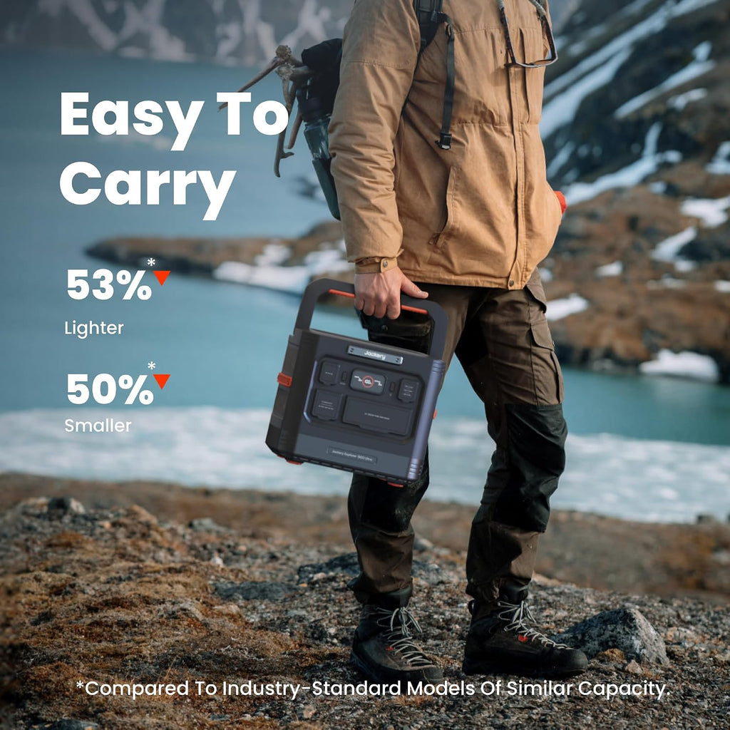 Jackery Solar Generator 1500 Ultra with 200W Solar Panel, 1536Wh LiFePO4 Portable Power Station, 1800W AC Output, IP65 Waterproof, Backup Power for Camping, Off-Grid & Emergency