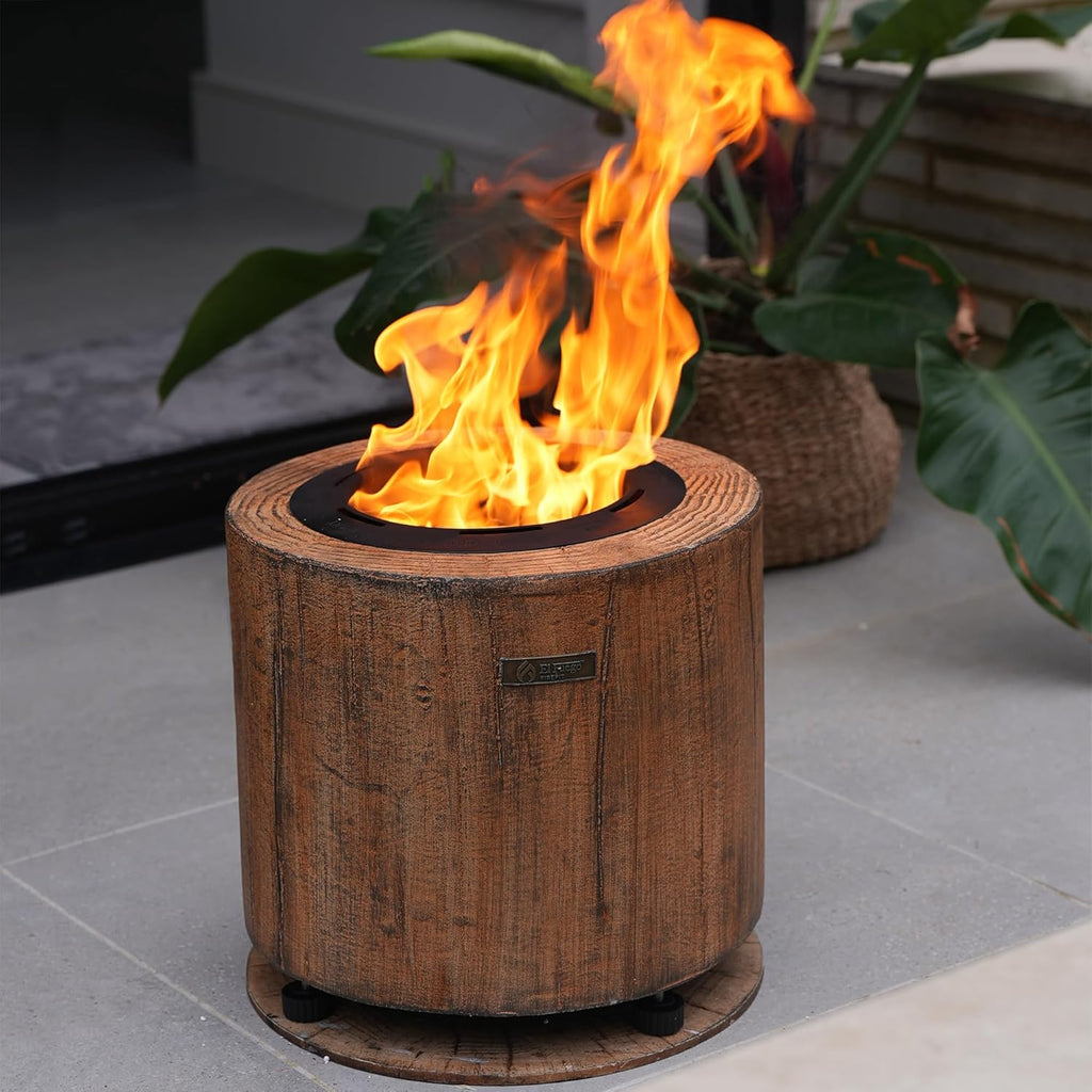 El Fuego Wax Fire Pit – Lights in Seconds for Instant Heat with No Wood Smoke, Low Maintenance, the Ultimate in Convenience - Original