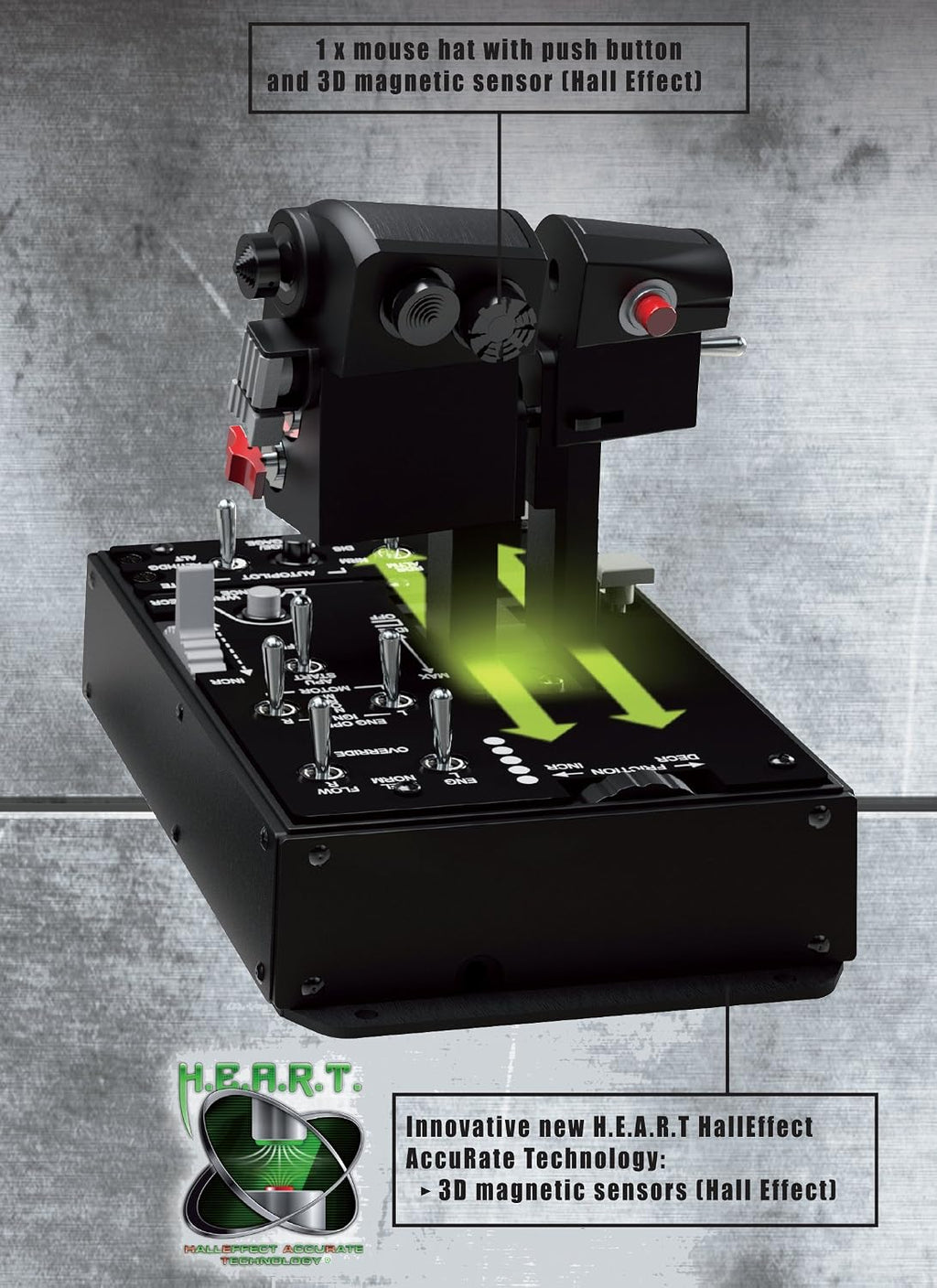 Thrustmaster HOTAS Warthog Dual Throttle Quadrant, Flight Simulator Controls with Metal Construction and Magnetic Sensors, Flight Throttle for HOTAS Flight Stick, Compatible with PC