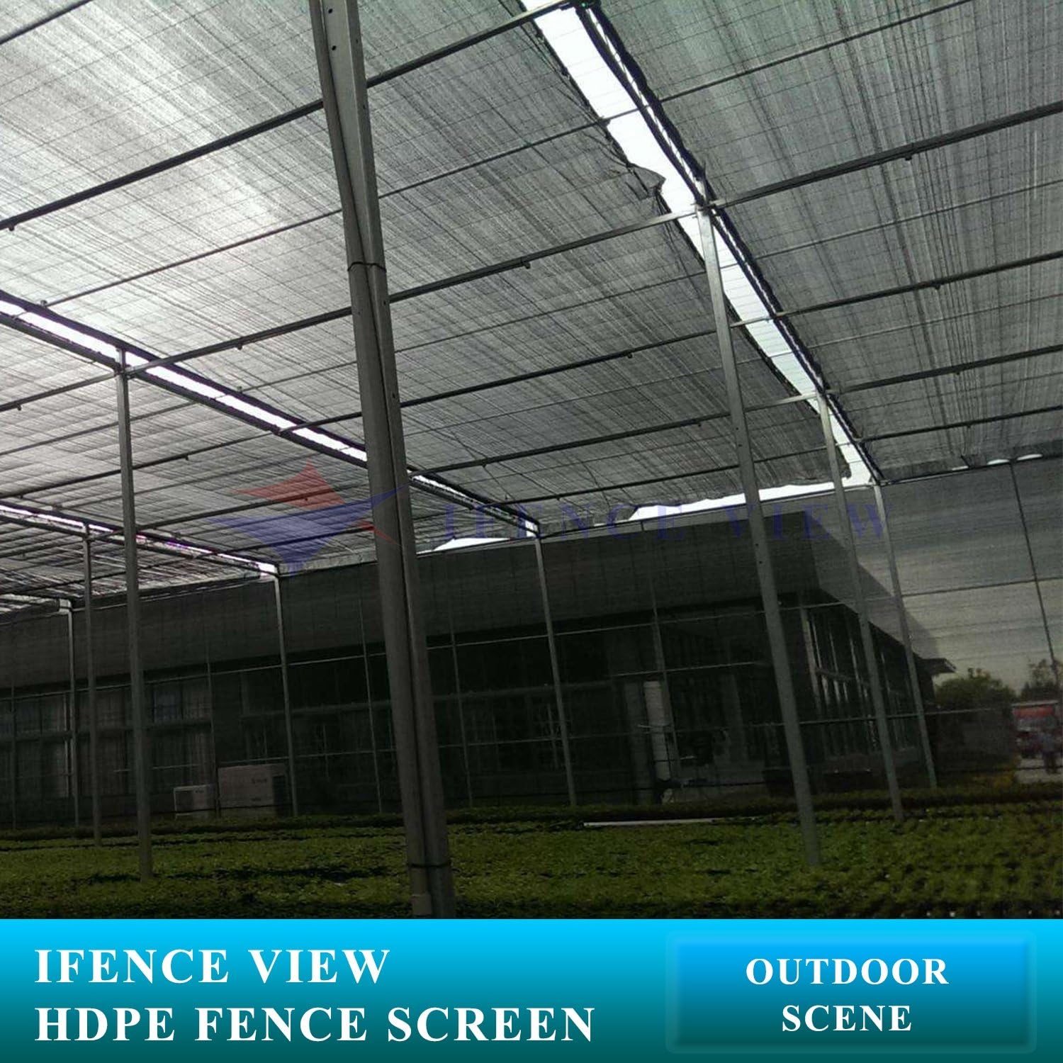 Ifenceview 16' x 12' Black Fence Privacy Screen Fence Cover Panels Mesh Net for Construction Site Yard Driveway Garden Pergolas Gazebos Railing Canopy Awning 165 GSM