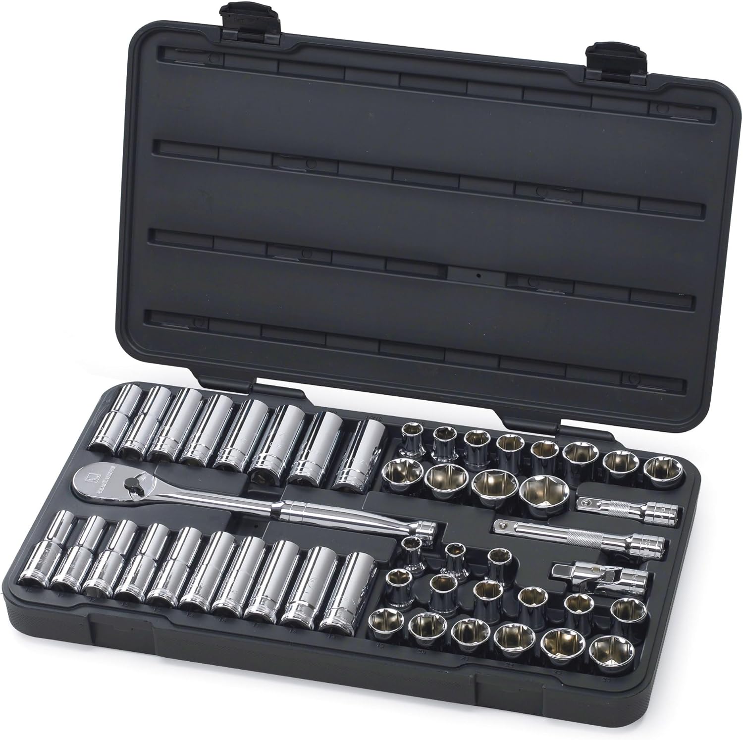 GEARWRENCH 49 Pc. 1/2' Drive 6 Pt. Socket Set, Standard/Deep, SAE/Metric - 80700D