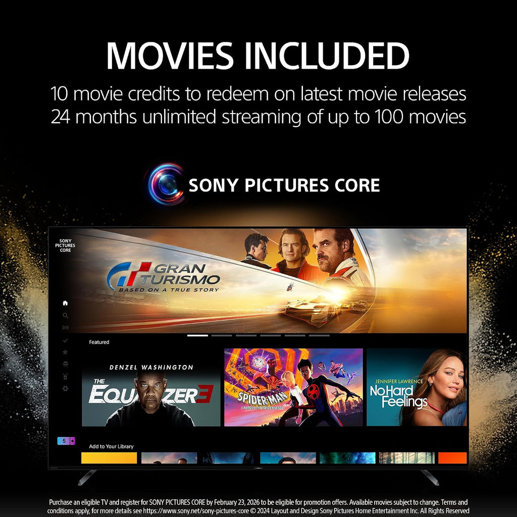 Sony K85XR90 85 Inch XR90 Series Bravia Mini LED HDR QLED 4K Google TV with an AudioQuest PowerQuest3 Power Filter/Surge Protector 8 Outlet (2024)