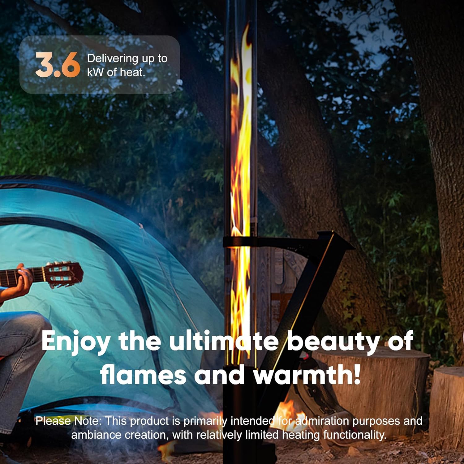 Rayzi New Rocket Stove 55 Inch, Smokeless Wood Pellet Patio Heater, Wood Pellet Fire Pits for Outside, Portable Pellet Heater for Patio/Garden/Backyard/Outside Restaurant/Bonfire Party/Beach