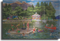 'Gazebo Lake' by Bigelow Illustrations Metal Wall Art, 36' x 24'