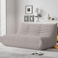 WHGBJA Bean Bag Chairs for Adults, Memory Foam Couch Loveseat Sofa Chair, Soft Teddy Material Cozy Comfy Reading Nook Chairs, Floor Chair for Living Room Bedroom Office(Grey)