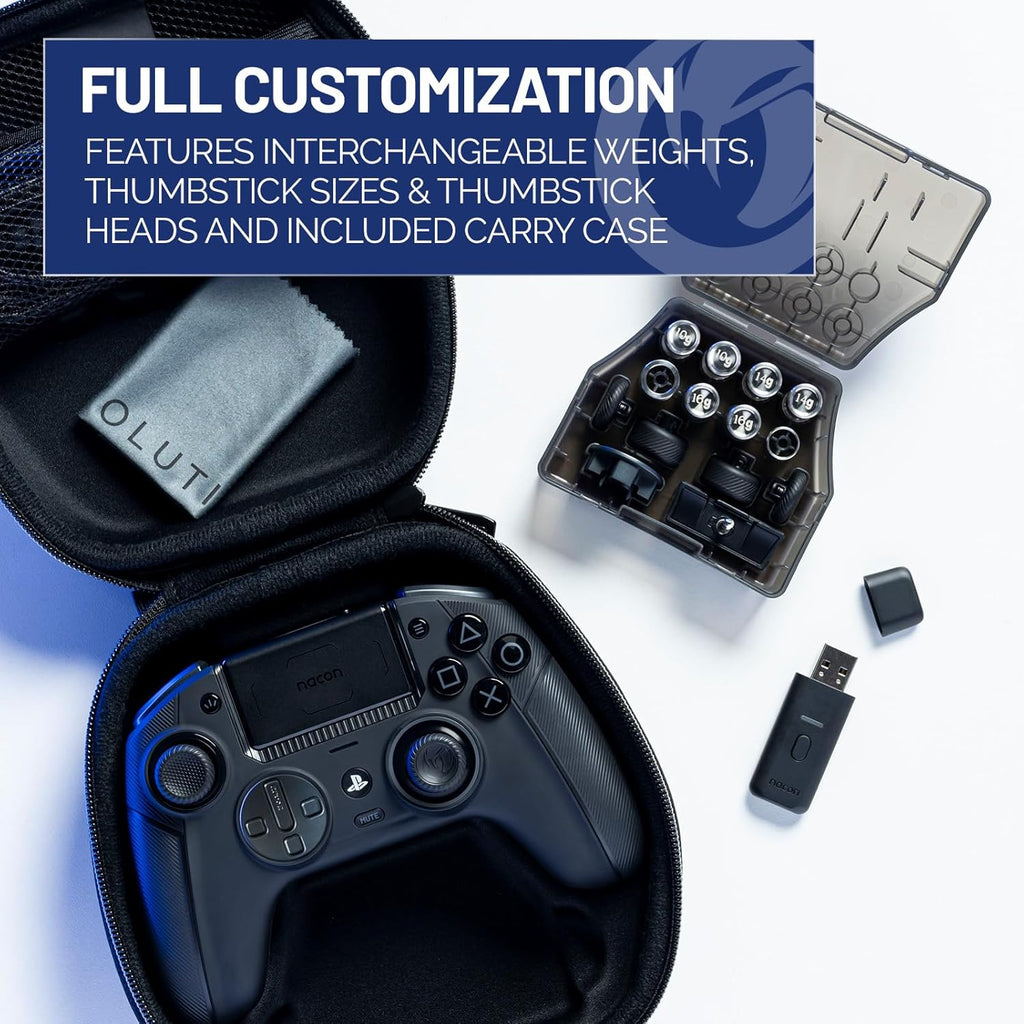 NACON Revolution 5 Pro Officially Licensed PlayStation Wireless Gaming Controller for PS5 / PS4 / PC - Hall Effect, Trigger Stops, Mappable Buttons, Bluetooth Audio - Field Camo