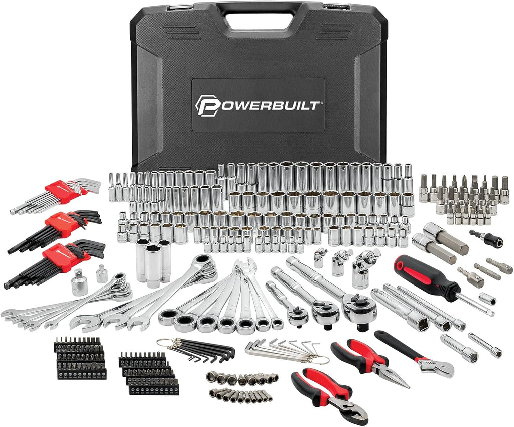 Powerbuilt 325 Piece Deluxe Mechanics Tool Set with Ratcheting Wrenches, Sockets, Hand Tools - 643042ECE