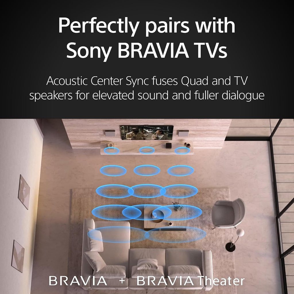 Sony 75 Inch Mini LED QLED 4K Ultra HD TV BRAVIA 7 Smart Google TV with Dolby Vision HDR and Exclusive Features for PlayStation®5 (K-75XR70), 2024 Model BRAVIA Theater Quad