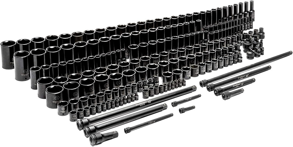 GEARWRENCH 209 Piece SAE/Metric 1/4', 3/8', & 1/2' Drive Master Impact Socket Set - 89072