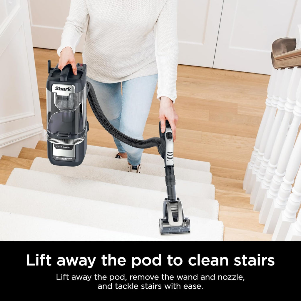 Shark Rotator Pet Pro Lift-Away ADV Upright Vacuum with HEPA Filter, DuoClean PowerFins HairPro and Odor Neutralizer Technology, Pet Hair Pickup, For Carpets & Hardfloors, Dark Grey, LA555