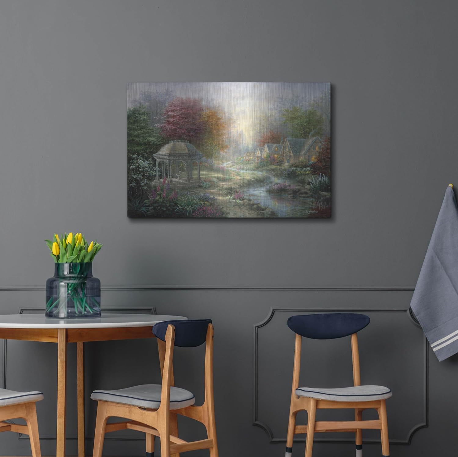 'Gazebo Village' by Nicky Boehme Metal Wall Art, 36' x 24'