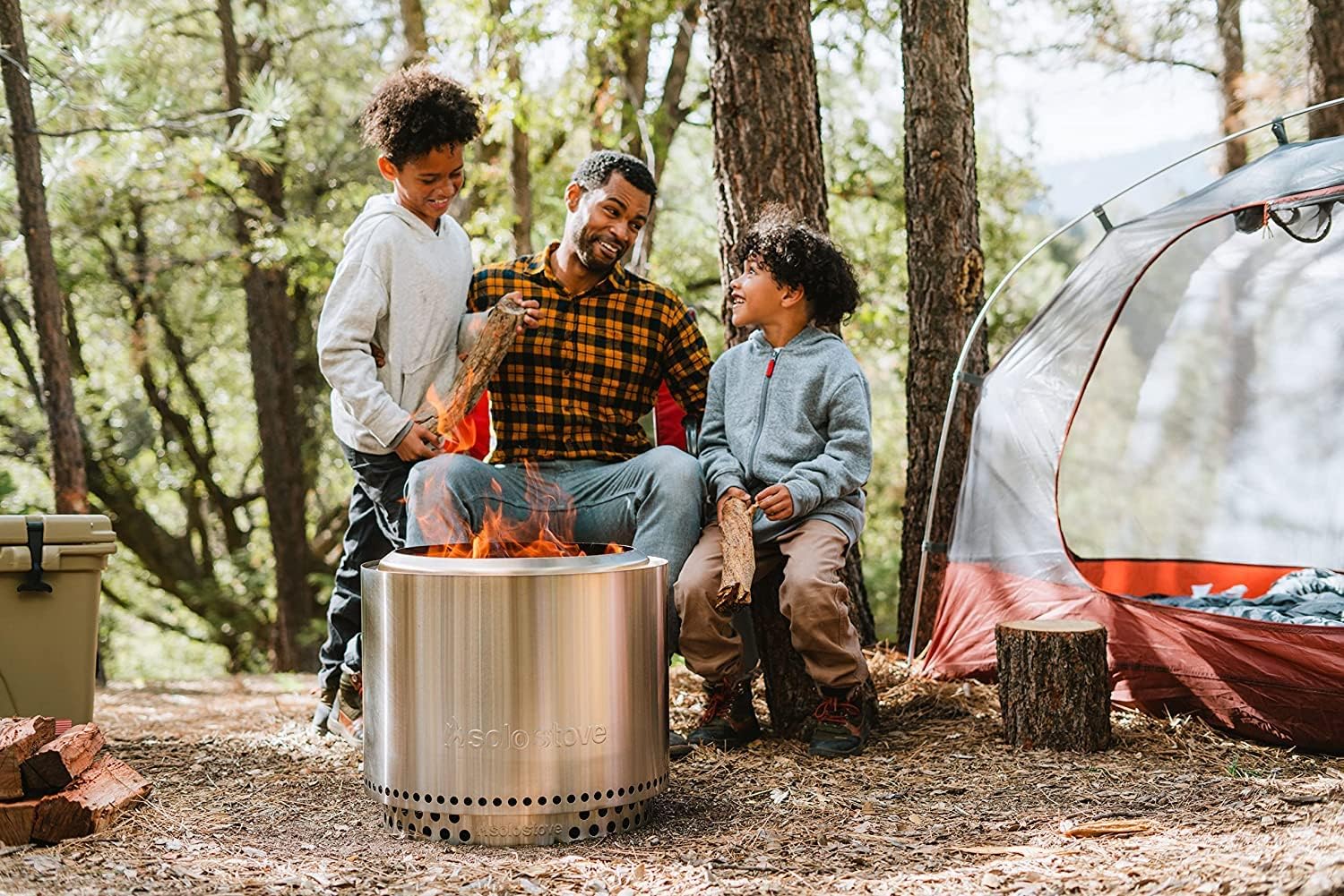 Solo Stove Bonfire with Stand | 19.5' Smokeless Fire Pit, Removable Ash Pan | Portable Stainless Steel Wood Burning Outdoor Fireplace, Ideal for 4–6 People, 21.75 lbs