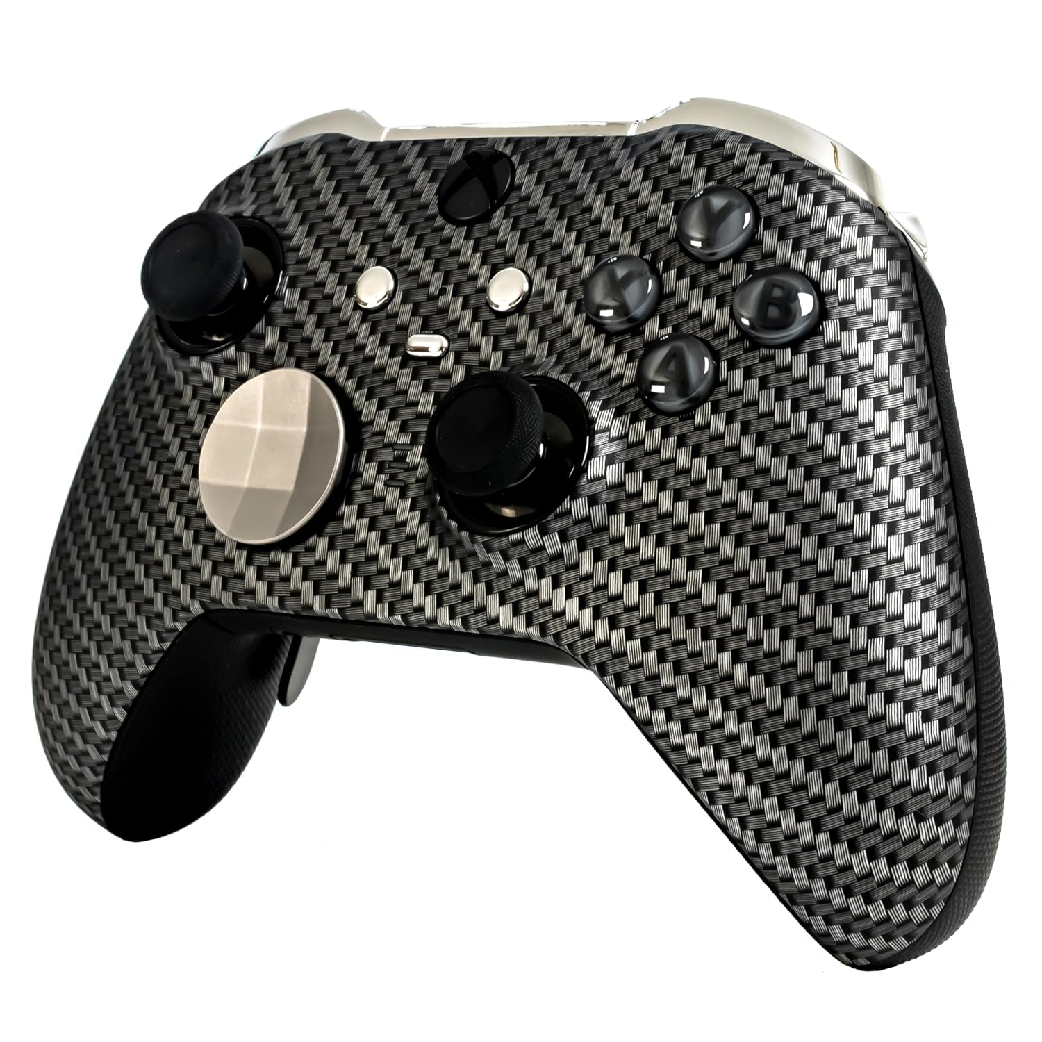 Crazy Controllerz Customz Series Custom Wireless Controller for Xbox One Series X S PC Elite Series 2 - Carbon Steel