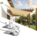 ColourTree Super Ring 12' x 18' Beige Customized Size Sun Shade Sail,Commercial Grade UPF50 Canopy Structure, Reinforced Corners & Edges, 260 GSM Fabric Heavy Duty -5 Years Warranty