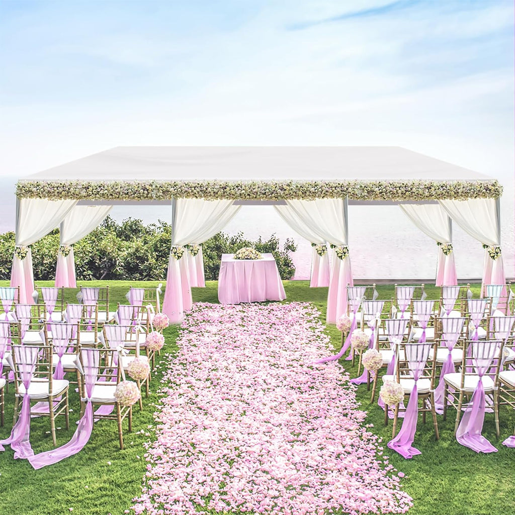 Outdoor Party Tent Wedding Birthday Tents for Parties Canopy with Removable Sidewalls & Transparent Windows Outside Gazebo Event Tent for Garden Patio and Backyard (10'x30'/7 Sidewalls)