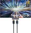 Samsung QN85QN900DFXZA 85 Inch Class QN900D Neo QLED 8K Smart TV with an Austere 5S-4KHD2-2.5M V-Series 2.5m Premium 4K HDR HDMI Braided Cable (2024)