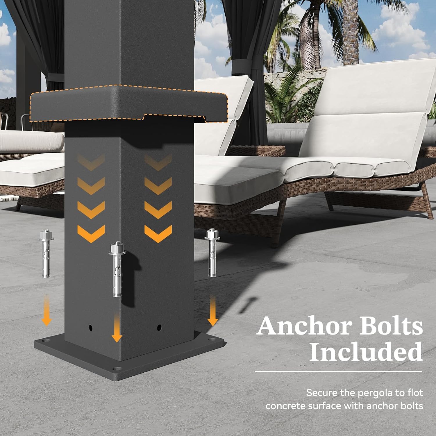 Louvered Pergola 12ft x 20ft Outdoor Aluminum Pergola with Adjustable Top for Decks, Gardens and Backyards, Gray