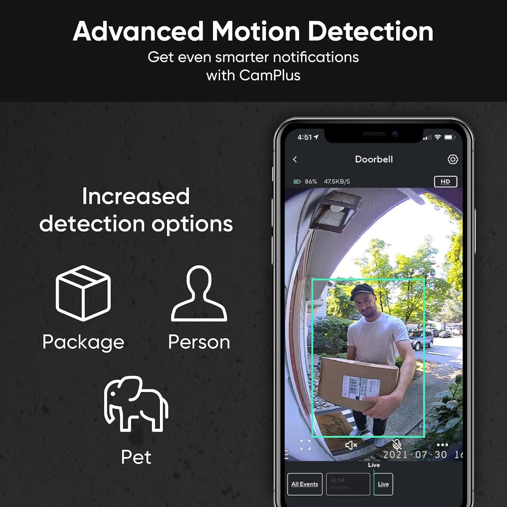 Wyze Wireless Video Doorbell Pro (Chime Included) with Easy-to-Use Design, 1440 HD Video, 1:1 Head-to-Toe View (1:1 Aspect Ratio), 2-Way Audio, Night Vision