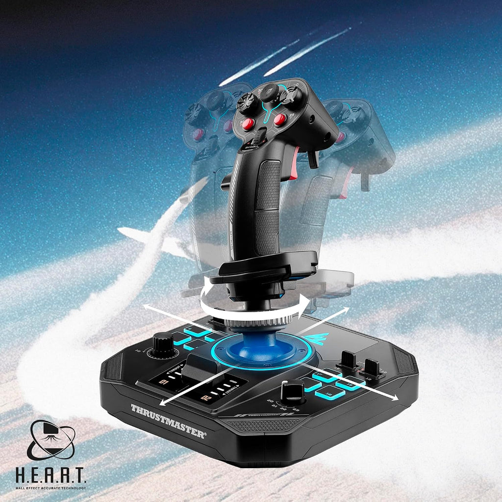 Thrustmaster Sol-R4 HOTAS Flight Stick and Throttle - Hall Effect Joystick, 58 Buttons for Flight Simulation - Compatible with PC